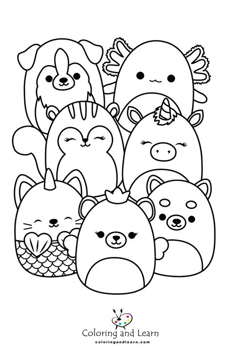 rare squishmallows coloring pages